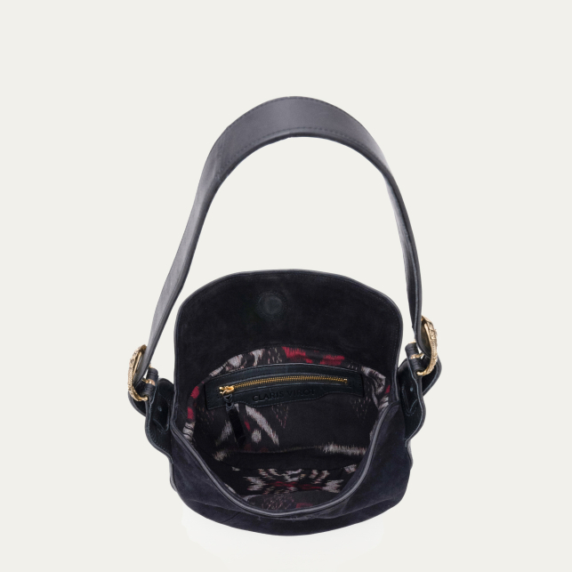 Sac Veau Velours Estelle Noir
