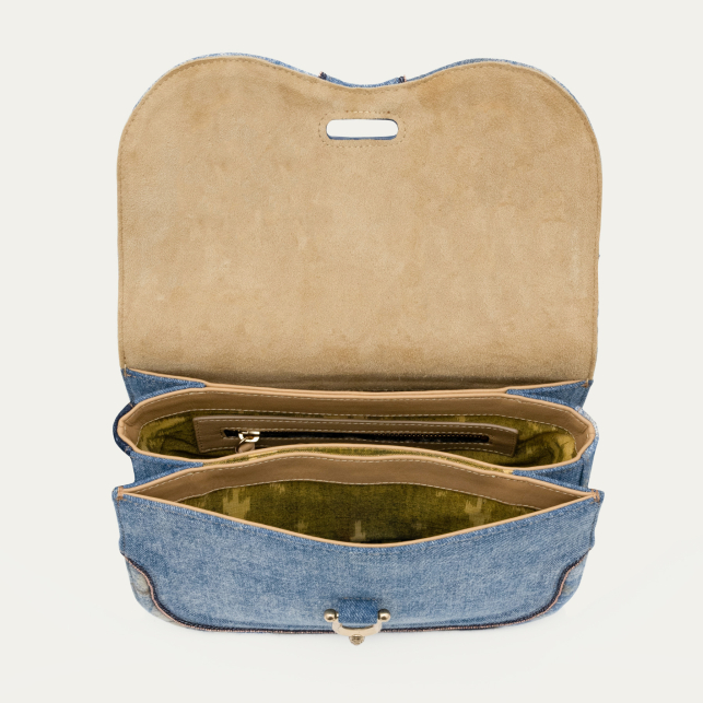 Sac Cuir Manon Tissus Denim