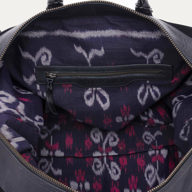 Sac de Voyage Veau Velours Vito Noir