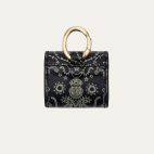 Etui Airpod Jamie Cuir Noir Imprimé Bandana