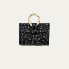 Etui Airpod Jamie Cuir Noir Imprimé Bandana