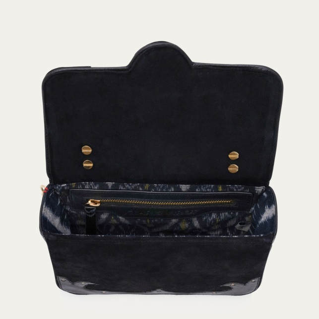 Sac Cuir Ava Medium Patchwork noir