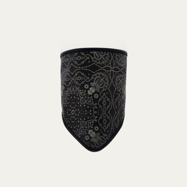 Bandana Cuir Nappa Noir Imprimé Bandana
