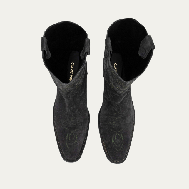Dark Pearl Grey Suede Lucienne Boots