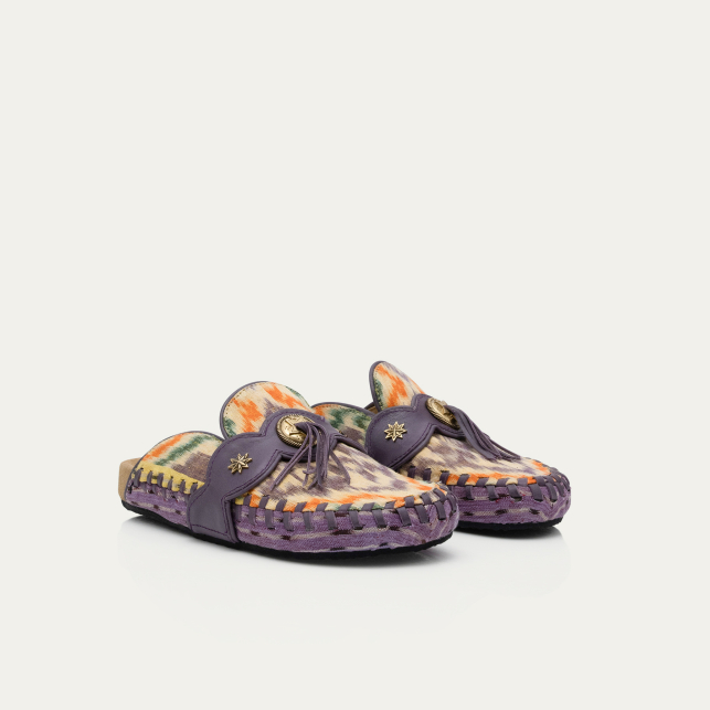 Mules Georgette Tissu Lasso