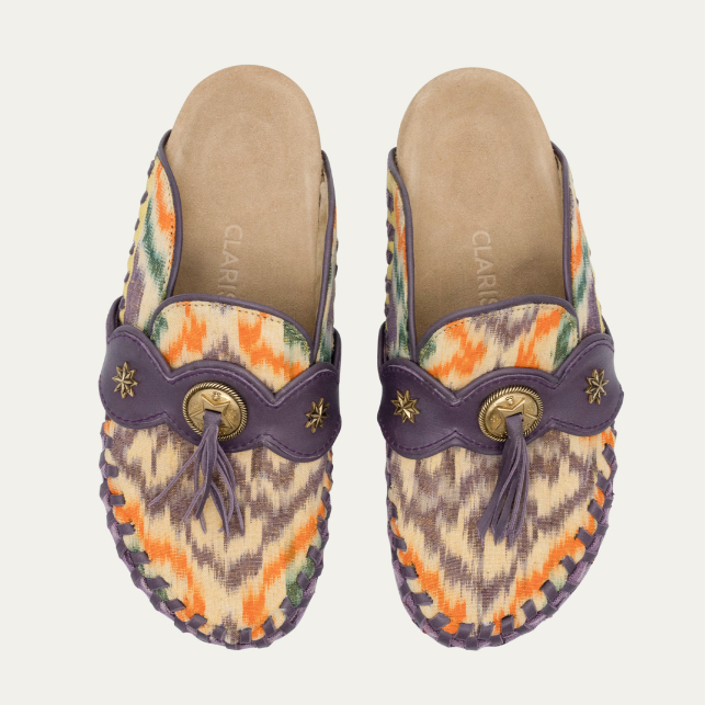 Mules Georgette Tissu Lasso