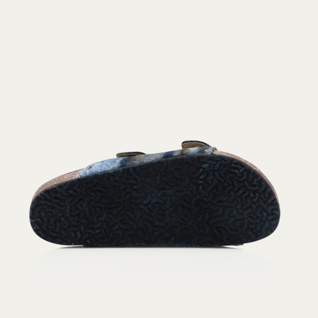 Patchwork Denim Fabric Odette Sandals