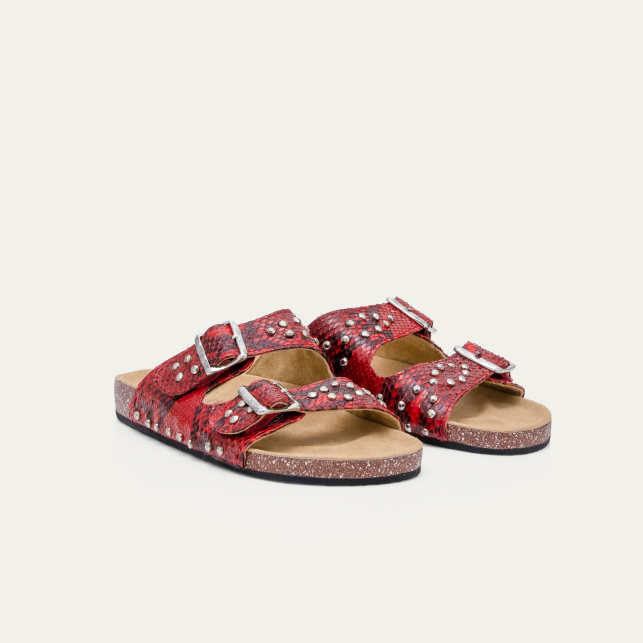 Sandales Python Odette Rubis
