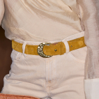 Golden Half Moon Ambre Suede Belt