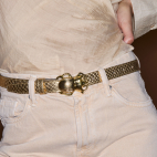 Baby Ceinture Python Or Scarabée Or