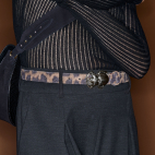 Baby Ceinture Cuir Leo Vintage Scarabée Argent