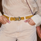 Studded Amber Suede Gold Ginko Baby Belt