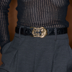 Ceinture Cuir Noir Vintage Ginko