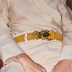 Yellow Suede Beetle Belt