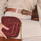 Ceinture Python Cuivre lavé Ginko