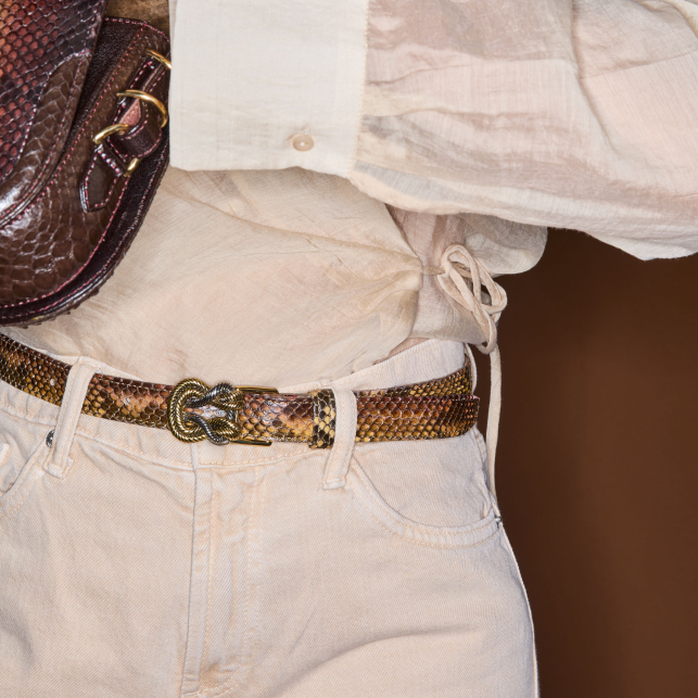 Baby Ceinture Python oeil de Tigre Noeud