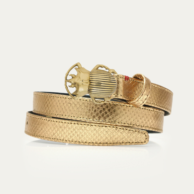 Baby Ceinture Python Or Scarabée Or