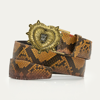 Ceinture Python oeil de Tigre Boucle Ex-Voto