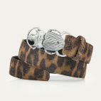Leo Vintage Leather Silver Beetle Belt