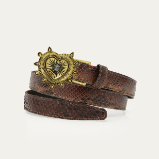 Tiger Eye Python Ex-Voto Baby Belt