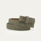Baby Ceinture Cuir Embossé Croco Gris Ginko Or