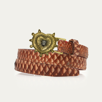Washed Copper Python Ex Voto Baby Belt