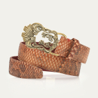 Ceinture Python Cuivre lavé Ginko