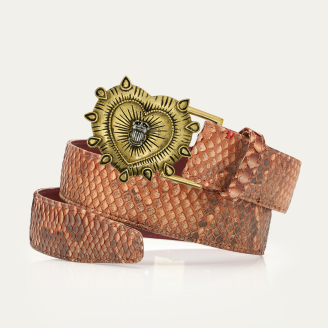 Ceinture Python Cuivre Délavé Ex-Voto