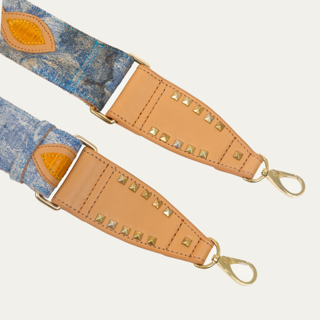 Patchwork Denim Strap