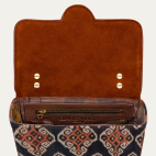 Red and Blue Vintage Fabric Ava Medium Bag