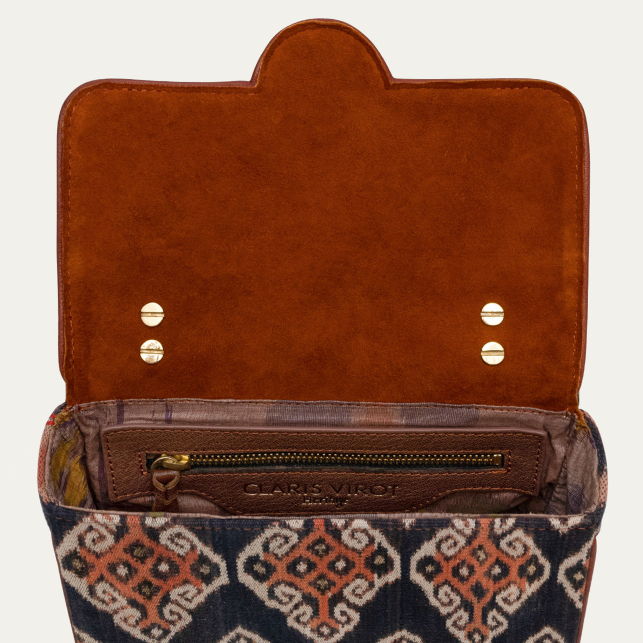 Red and Blue Vintage Fabric Ava Medium Bag