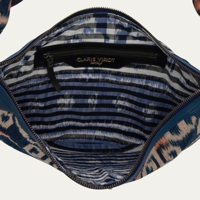 Red and Blue Vintage Fabric Big Chris Bag