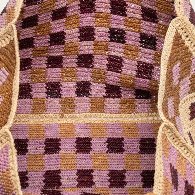 Cabas Crochet Rafia Archi Pompom