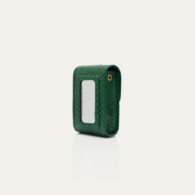 Green Grass Python Dita Lipstick Case