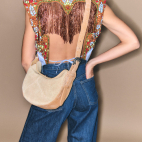 White Sand Suede Estelle Bag