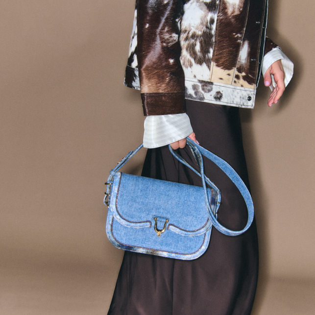 Sac Cuir Manon Tissus Denim