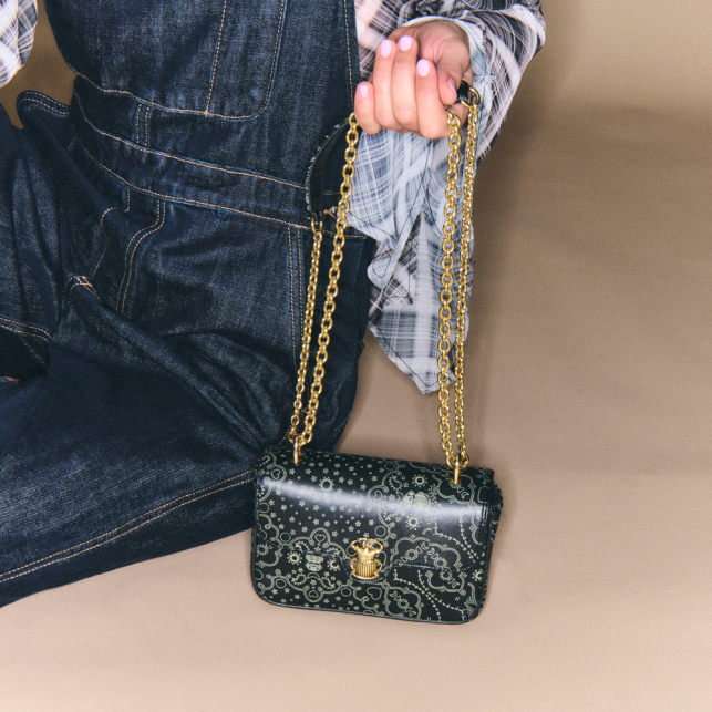 Sac Cuir Mini Ava Imprimé Bandana