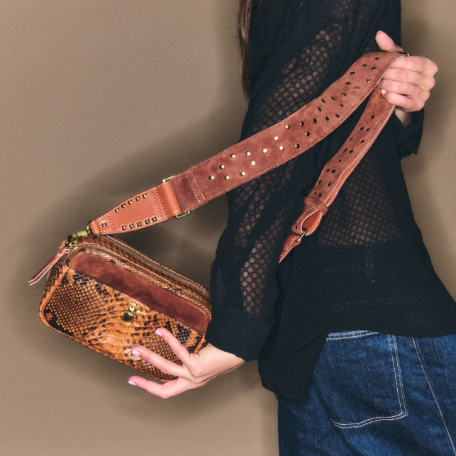 Sac Python Lily Marron Moka