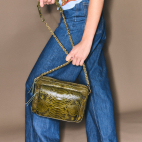 Sac Python Big Charly Dark Vert Kaki Chaîne
