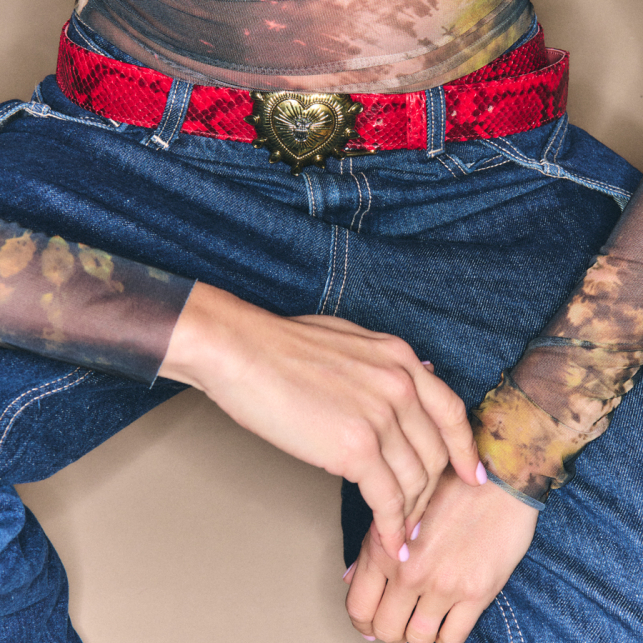 Ceinture Python Rubis Ex-Voto