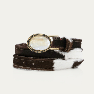 Rodeo Leather Mother of Pearl Golden Dallas Baby Belt
