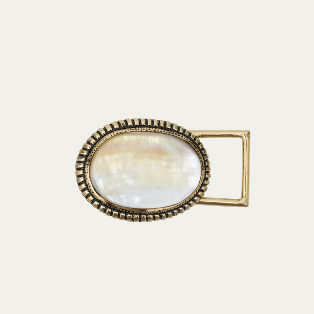 Rodeo Leather Mother of Pearl Golden Dallas Baby Belt