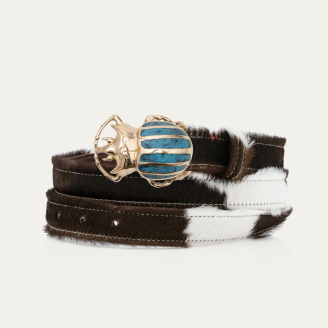 Rodeo Leather Golden Turquoise Beetle Baby Belt