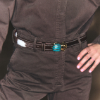 Rodeo Leather Golden Turquoise Beetle Baby Belt