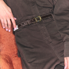 Baby Ceinture Cuir Rodeo Noeud mixé or et argent