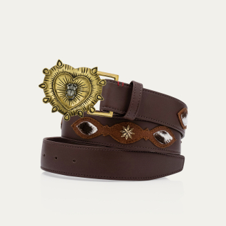 Patchwork Leather Rodeo Ex-Voto Belt