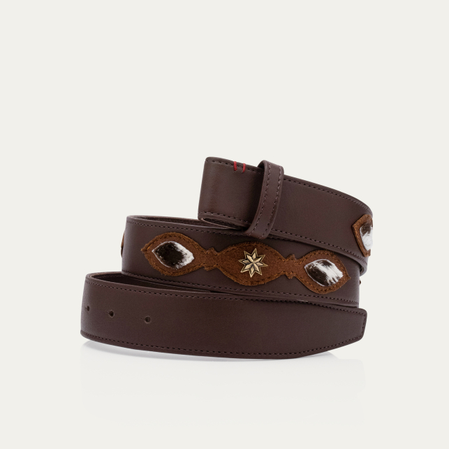 Ceinture Patchwork Cuirs Rodeo Scarabée Dorée