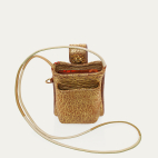 Antic Gold Bubble Leather Phone Bag Double Marcus