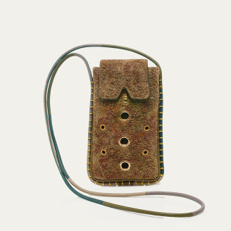 Etui à Lunettes Emile Veau Velours Used Papyrus