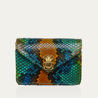 Blue Lotus Python Card Holder Alex